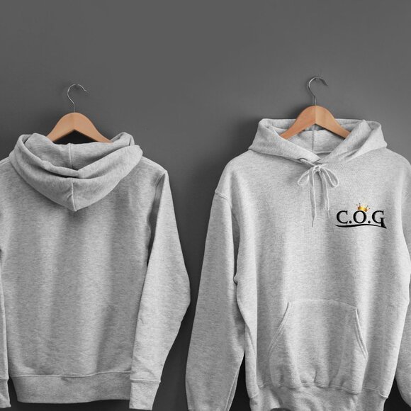 Unisex Org. Child of God (COG) LC Gray Hoodie w/Black Letters - Picture 2 of 4